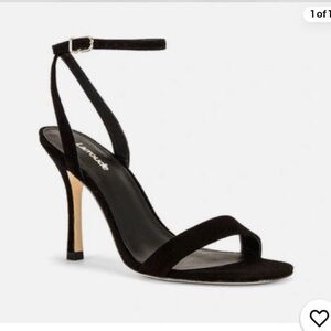 LARROUDE Women's The Nyx Heel In Suede Black